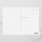 ミニマル60th誕生日パーティー海軍ブルーグラム 箔招待状ポストカード (裏面)