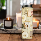 ミニマル7写真テンプレートベージュ金ゴールドクリスマス タンブラー