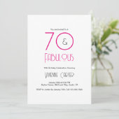 ミニマル70とファビュラス70歳の誕生日パーティー 招待状 (スタンド正面)