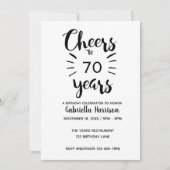 ミニマル70誕生日 招待状 (正面)