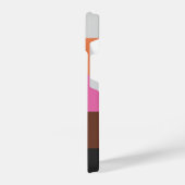 ミニマル70sカラーヴィンテージレトロストライプ iPhoneケース (左側面)