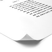 ミニマル8テーブル白黒シーティングチャート ポスター (角)