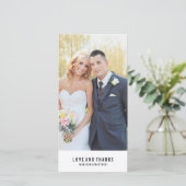 ミニマル | お結婚礼フォトカード サンキューカード (スタンド正面)
