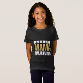 ミニマル かわいい ベアママ タイポグラフィ アート Tシャツ
