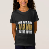 ミニマル かわいい ベアママ タイポグラフィ アート Tシャツ (正面)