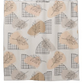 ミニマル・アブストラクト シャワーカーテン (正面)