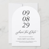 ミニマル アーチ クラフト紙 Save the date 招待状 (正面)