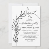 ミニマル アーチ フォト 卒業パーティー 招待状 (正面)