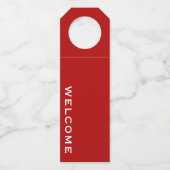 ミニマル ウェルカム レッド ボトルネックタグ (正面)