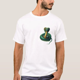 ミニマル エメラルド コブラ ロゴ Tシャツ - 微妙な蛇