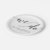 ミニマル エレガンス ウェディング ペーパー プレート (アングル)