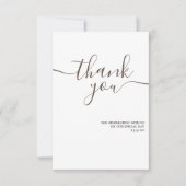 ミニマル&エレガントゴールデン結婚ズサンキューカード サンキューカード (正面)
