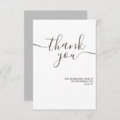 ミニマル&エレガントゴールデン結婚ズサンキューカード サンキューカード (正面/裏面)