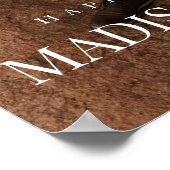 ミニマル&エレガントフォトモノグラ結婚ムの ポスター (角)