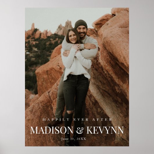 ミニマル&エレガントフォトモノグラ結婚ムの ポスター (正面)