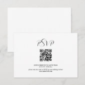 ミニマル エレガント ウェディング RSVP カード (正面/裏面)