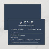 ミニマル エレガント ハーバーブルー RSVP エントランス付き (正面/裏面)