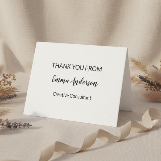 ミニマル エレガント プロフェッショナル サンキューカード