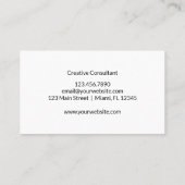 ミニマル エレガント プロフェッショナル 名刺 (裏面)