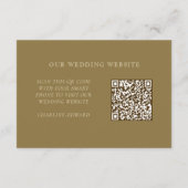 ミニマル エレガント | RSVP & QR ウェブサイト エンクロージャーカード (裏面)