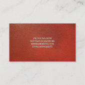ミニマル |オレンエレガントジレザー 名刺 (裏面)