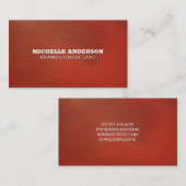 ミニマル |オレンエレガントジレザー 名刺 (正面/裏面)