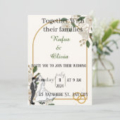 ミニマル | オールインワン結婚式招待状 招待状 (スタンド正面)