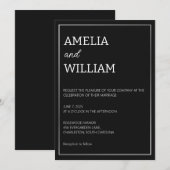 ミニマル カスタム ウェディング インビテーション テンプレート (正面/裏面)