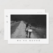 ミニマル カスタム フォト 私たちの引っ越し 新しい家に移動 ポストカード (正面/裏面)