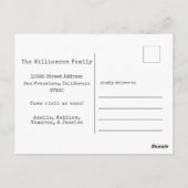 ミニマル カスタム フォト 私たちの引っ越し 新しい家に移動 ポストカード (裏面)