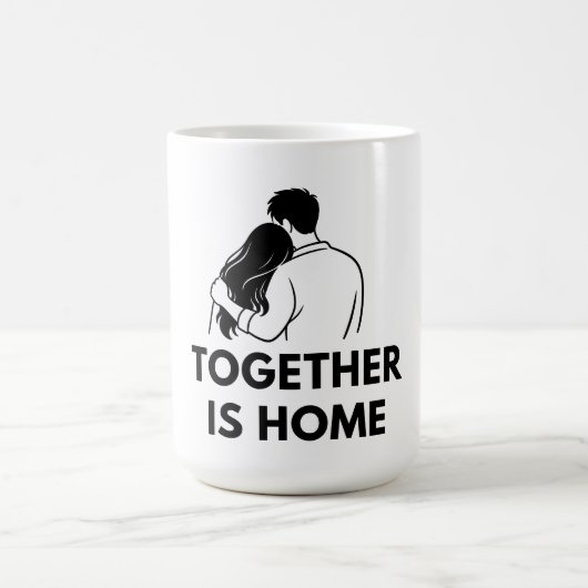 ミニマル カップル マグカップ Together Is Home (中央)