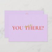 ミニマル カラフル オレンジ スクリプト レスポンス カード (正面/裏面)