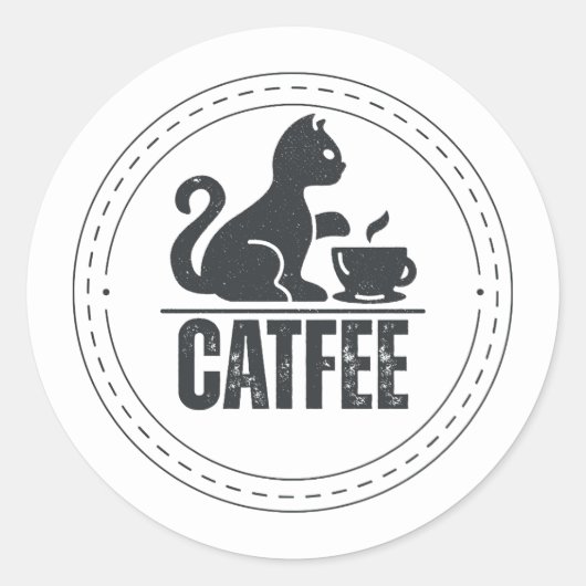 ミニマル キャットラバー ステッカー | 前向きな気持ちでいよう (正面)