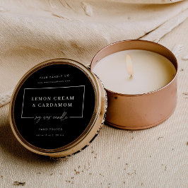 ミニマル キャンドル ティン ステッカー ビジネス プロダクト ラベル