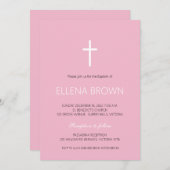 ミニマル《キリスト教》洗礼式や命名式招待状 セーブザデート (正面/裏面)