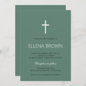 ミニマル《キリスト教》洗礼式や命名式招待状 セーブザデート (正面/裏面)
