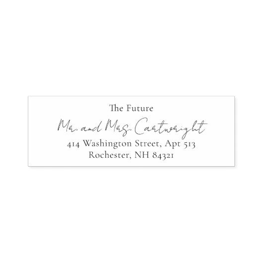 ミニマル クラシック ウェディング 返信住所 セルフインキングスタンプ (デザイン)