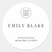 ミニマル クラシック ビジネス ステッカー (正面)