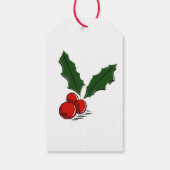 ミニマル クリスマス ホーリー ギフトタグ (裏面)