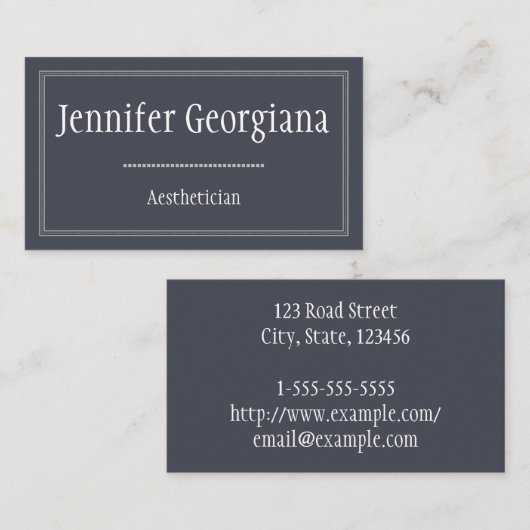 ミニマル&クリーンエステティシャン名刺 名刺 (正面/裏面)