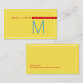 ミニマル&グモダンラフィックデザイナー黄色 名刺 (正面/裏面)