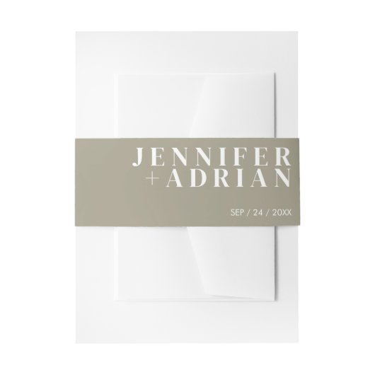 ミニマル グルーロ インビテーション ベリーバンド 招待状ベリーバンド (正面例)