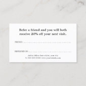 ミニマル グレイ フェイク ゴールド シザーズ ヘア スタイリスト 名刺 (裏面)