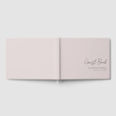 ミニマル、グレーの手書きスクリプ結婚ト ゲストブック (全面)