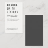 ミニマル/グレー 名刺 (正面/裏面)