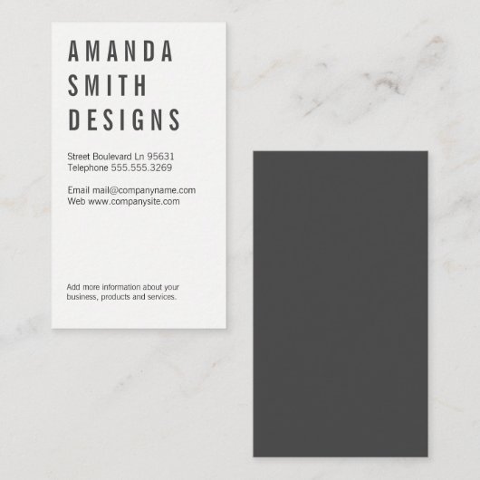 ミニマル/グレー 名刺 (正面/裏面)