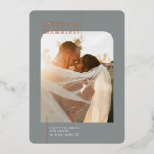 ミニマル&グ結婚したレーホリデーバラ金ゴールド 箔シーズンカード (正面)