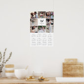 ミニマル コラージュ 16x24 2017 年 写真カレンダー ポスター (キッチン)