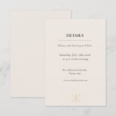 ミニマル コースト ウェディング エンクロージャーカード (正面/裏面)