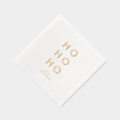 ミニマル ゴールド箔「HO HO HO」クリスマス 箔ナプキン (右)